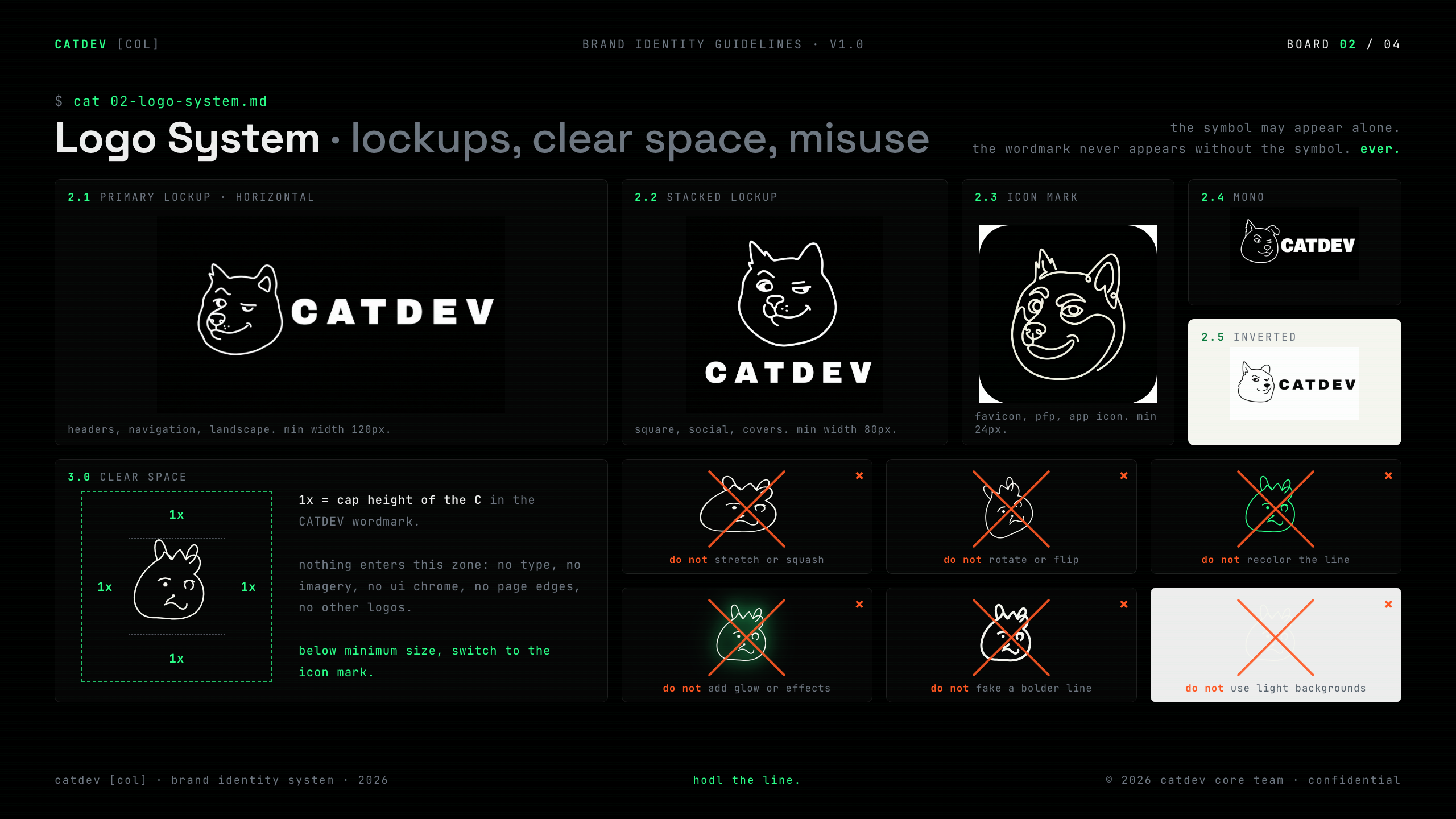 Guideline board 2: LOGO SYSTEM