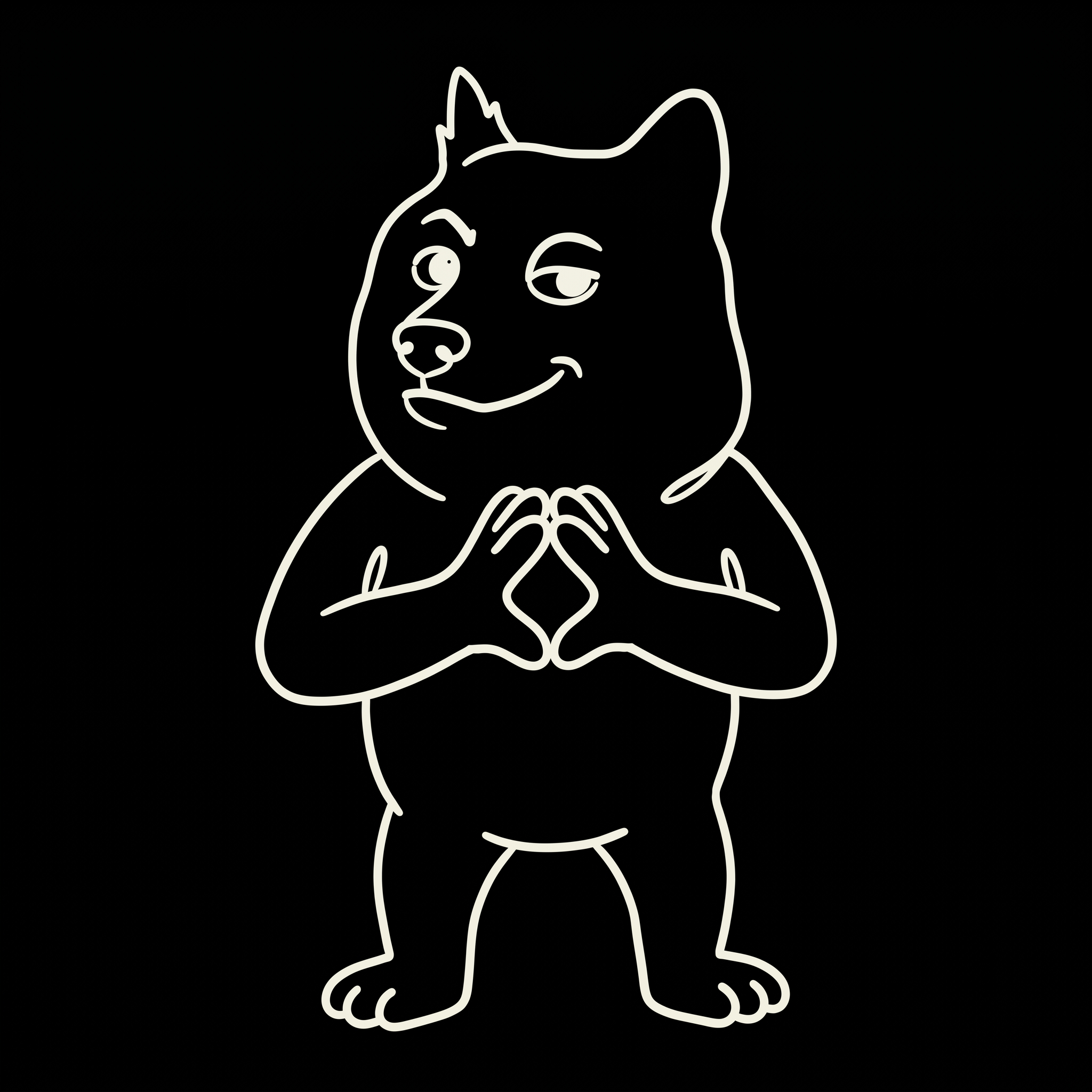 DIAMOND HANDS pose