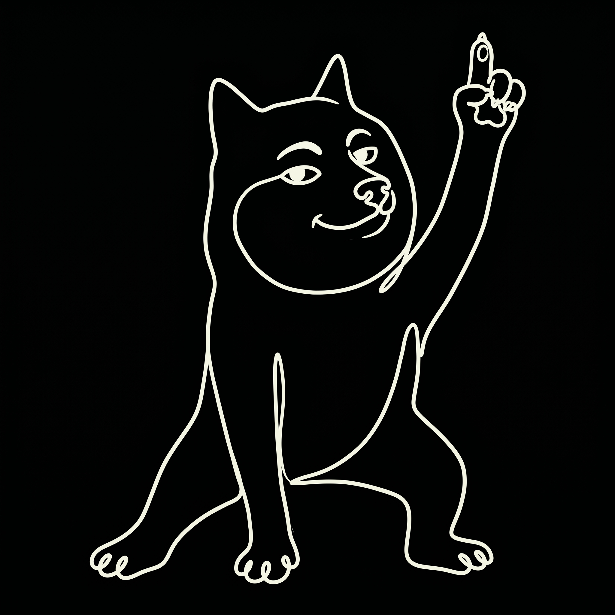 POINTING UP pose
