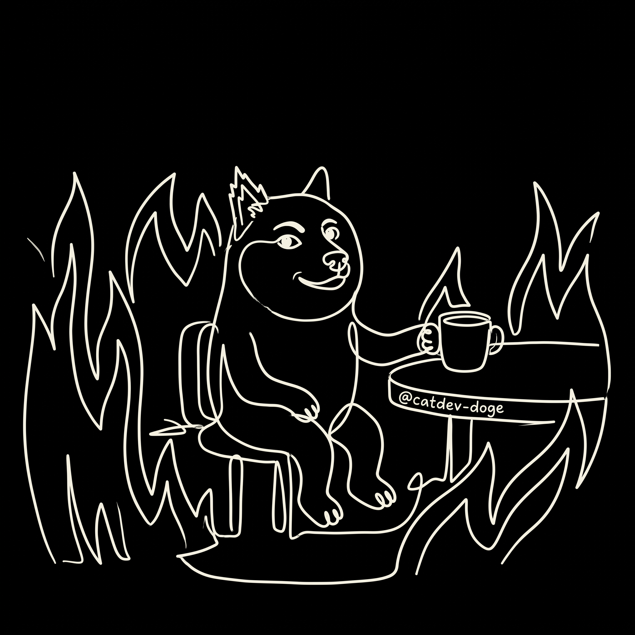 THIS IS FINE pose